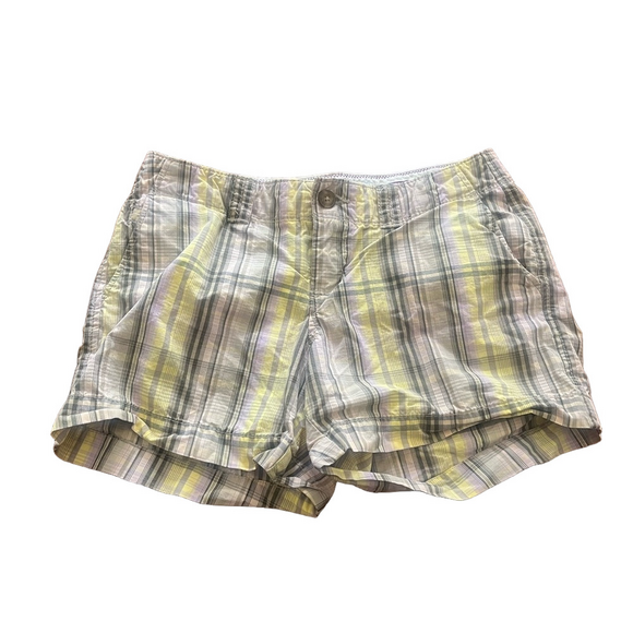 Old Navy Women's Plaid Shorts in Yellow and Gray - Picture 1 of 7